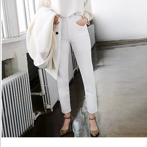 Express high waisted slim white jeans Size 0R